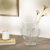 visage glass vase- small